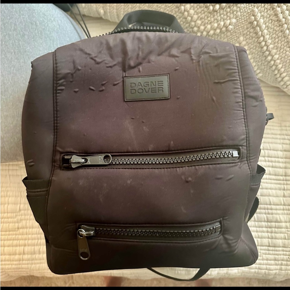 Dagne Dover Black Backpack with Quilted Design